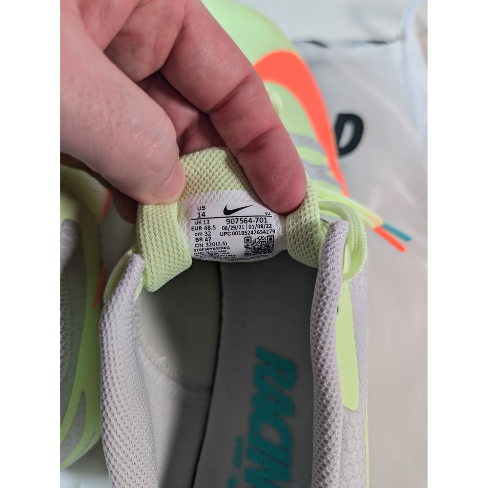 Nike Zoom Rival S 9 Track Spikes Lime Green Orange Teal Men Size 14 - Picture 6 of 12